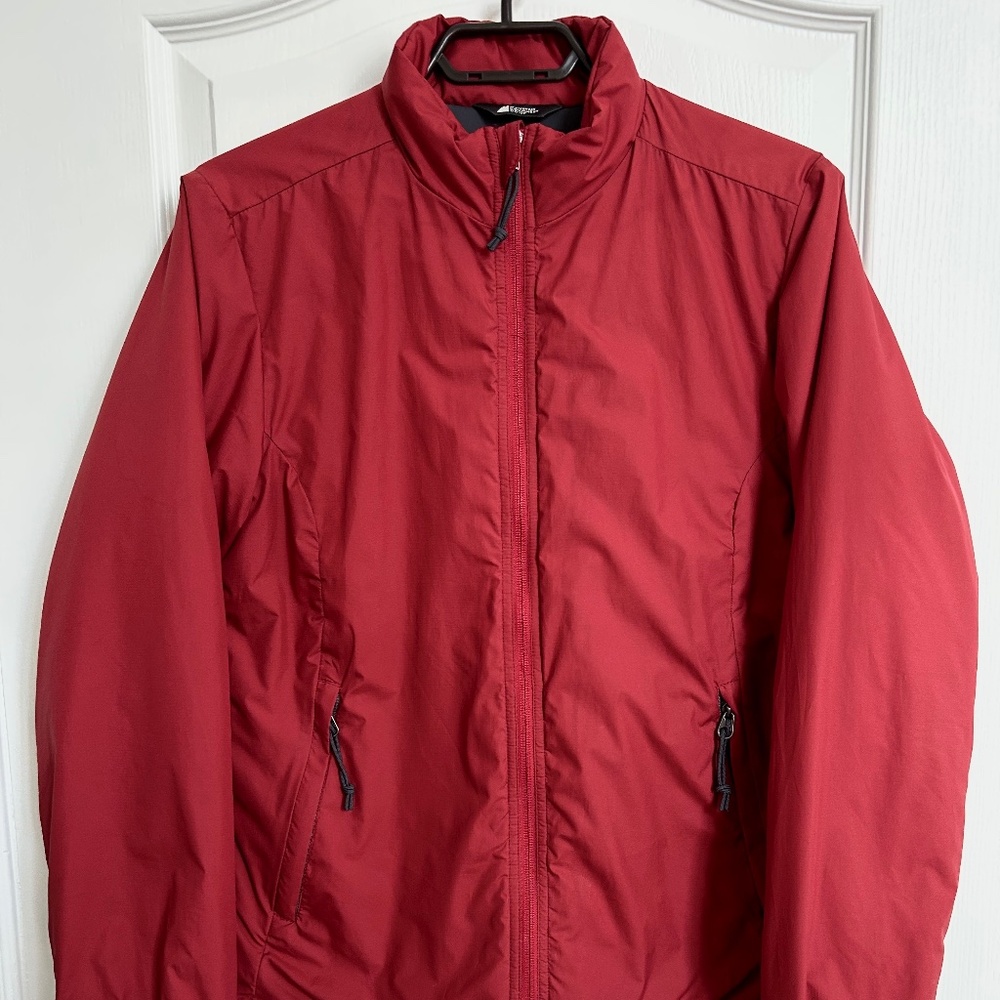 Red MEC Ladies Medium Primaloft Insulated Zip up Jacket Mountain Equipment Co-op